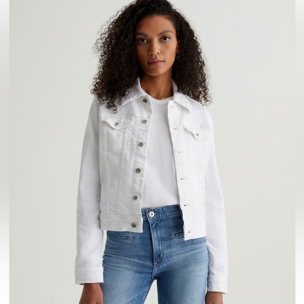 AG Adriano Goldschmied Robin White Denim Jacket